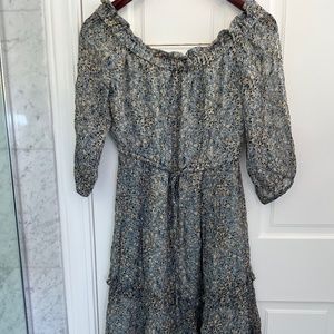 Anthropologie Floral Off Shoulder Dress OP